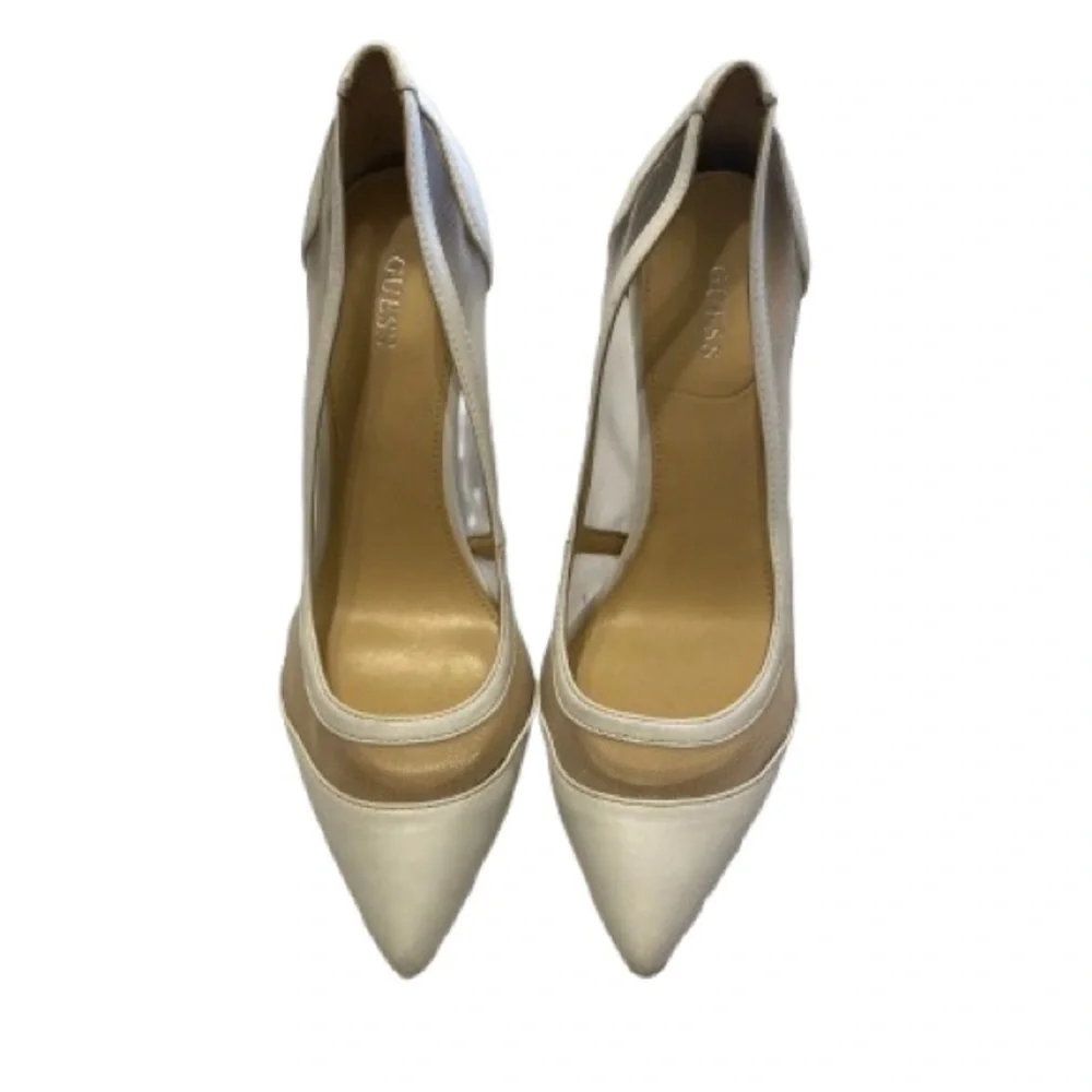 Guess Women's Cream Pointed Toe Heels
